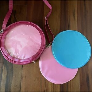 Pink Samurai Enamel Pin bag with two pin inserts